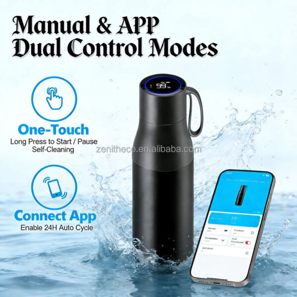 Insulated Stainless Steel Sports Water Flask App UV Self-Cleaning Electronic Smart Water Bottle with App Smart Coffee Mug Warmer